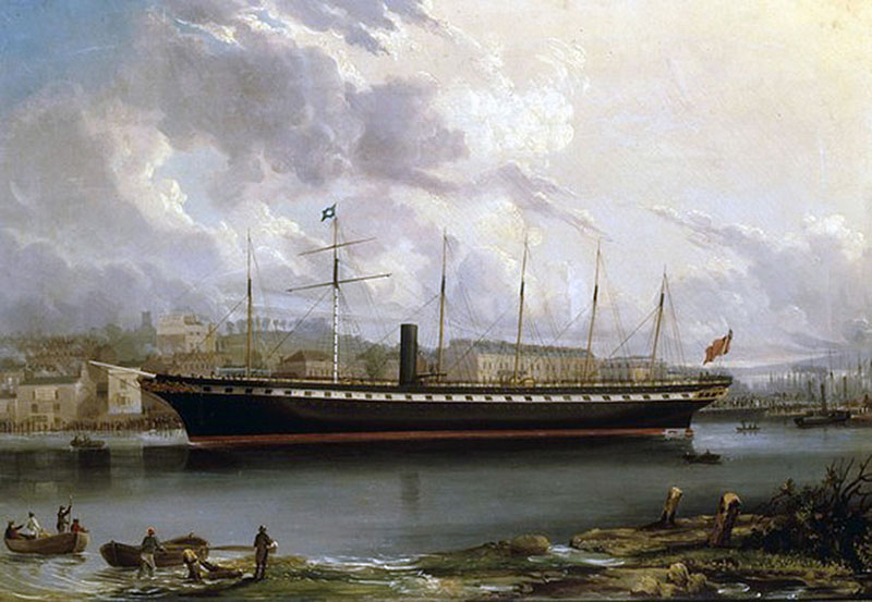 SS Great Britain Leaving Cumberland Basin on her Maiden Voyage